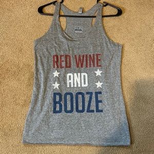 Red wine and booze tank top